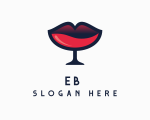 Lip Wine Glass Bar Logo