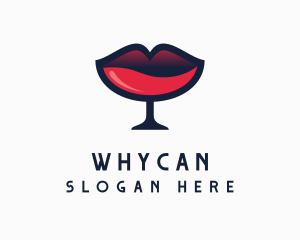 Lip Wine Glass Bar Logo