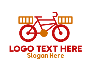 Simple - Bike Package Delivery logo design