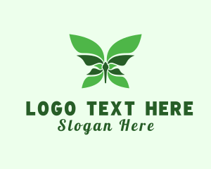 Massage - Natural Butterfly Insect logo design