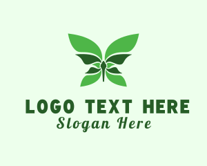 Natural Butterfly Insect Logo