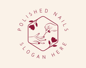 Floral Hand Manicure logo design