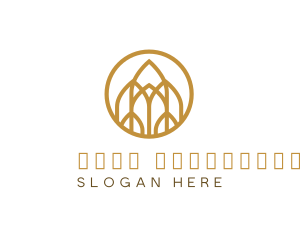 Distiller - Luxurious Golden Architecture logo design