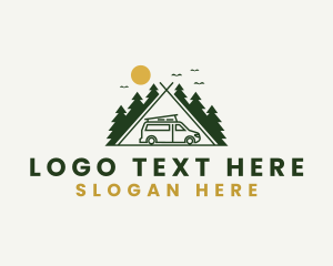 Nature - Camping Van Tent logo design