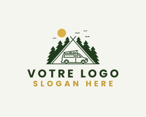 Camping Van Tent Logo