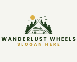 Camping Van Tent logo design