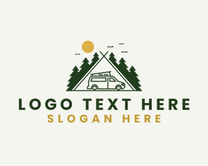 Explore - Camping Van Tent logo design