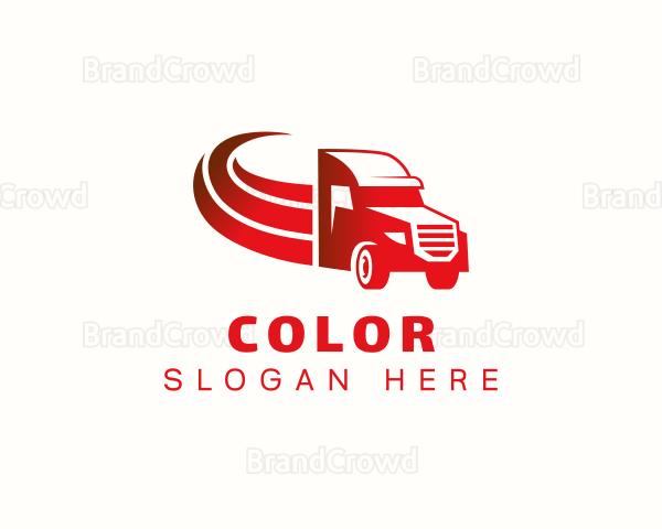 Truck Cargo Hauling Logo