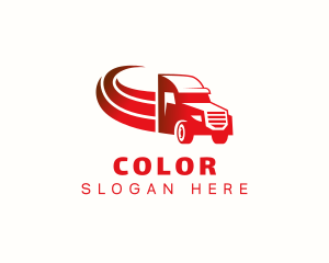 Flatbed - Truck Cargo Hauling logo design
