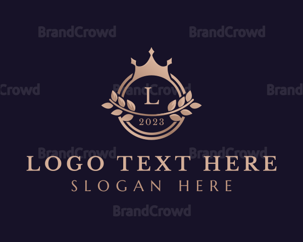 Gradient Crown Wreath Logo