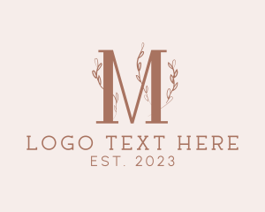 Vine - Fashion Cosmetics Letter M logo design