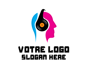 Music DJ Headphones Logo
