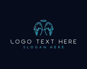 Halo - Spiritual Angel Wing logo design