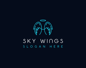 Spiritual Angel Wing logo design