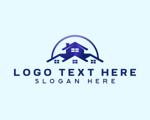 Renovate - House Roof Realty logo design