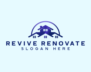 Renovate - House Roof Realty logo design