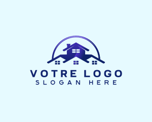 Rental - House Roof Realty logo design