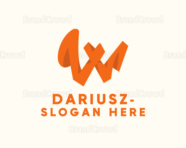 Orange Letter W Logo