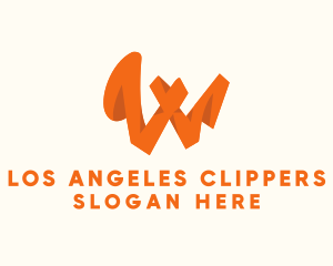 Orange Letter W Logo