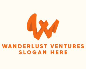 Orange Letter W logo design