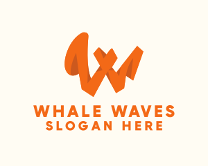 Orange Letter W logo design