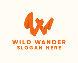 Orange Letter W logo design