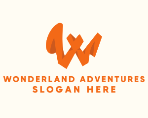 Orange Letter W logo design