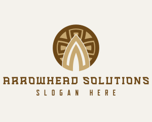 Ancient Spearhead Cross logo design