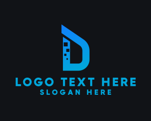 Multimedia Tech Letter D  Logo