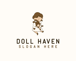 Doll - Happy Girl Doll Toy logo design