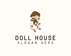 Doll - Happy Girl Doll Toy logo design