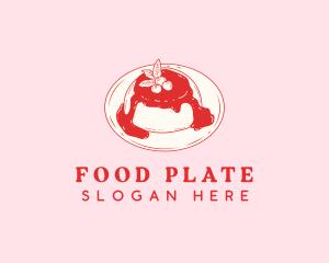 Plate - Dessert Panna Cotta logo design