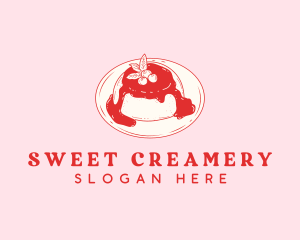 Dessert Panna Cotta logo design