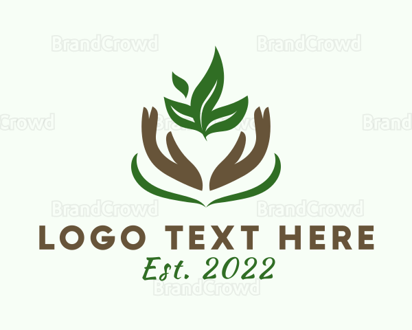 Garden Plant Hands Logo