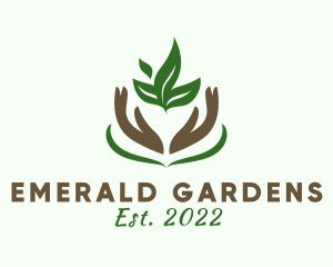 Garden Plant Hands logo design