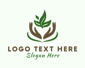 Garden Plant Hands Logo