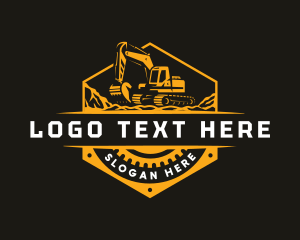 Backhoe - Construction Excavator Digger logo design