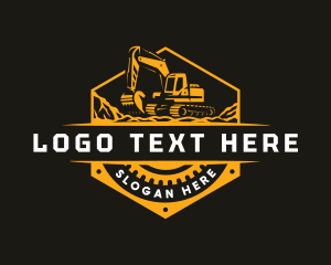 Gear - Construction Excavator Digger logo design