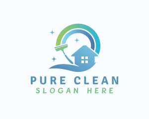 Clean Squeegee Housekeeping  logo design