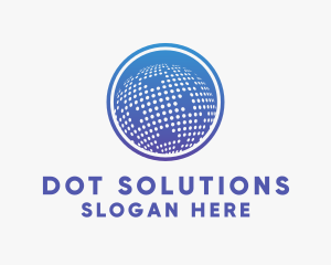 Connected World Dots  logo design