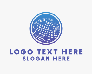 World - Connected World Dots logo design