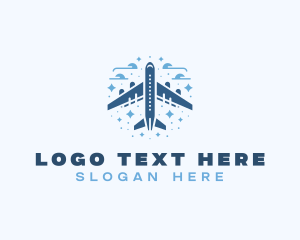 Airplane Delivery Shipping Logo