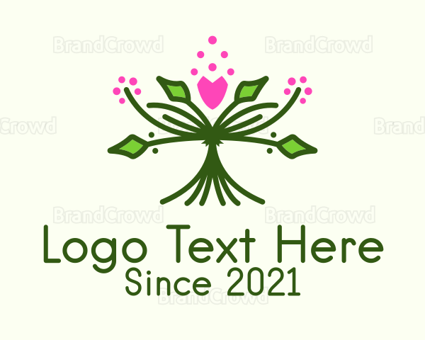 Symmetrical Flower Bouquet Logo