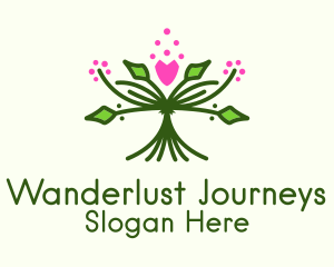 Symmetrical Flower Bouquet  Logo