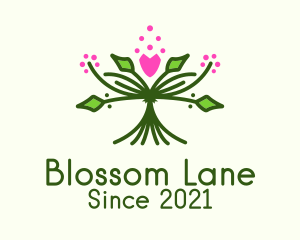 Bouquet - Symmetrical Flower Bouquet logo design