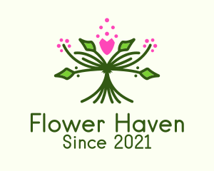 Symmetrical Flower Bouquet  logo design