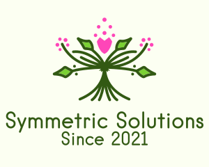 Symmetric - Symmetrical Flower Bouquet logo design