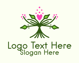 Symmetrical Flower Bouquet  Logo