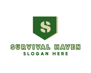 Survival - Military Shield Crest logo design