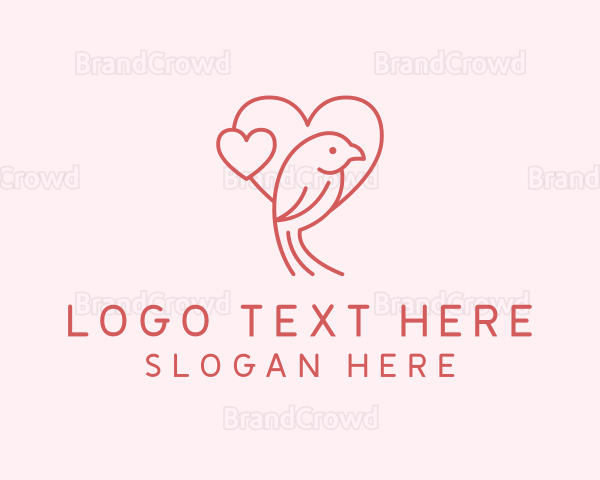 Heart Pet Bird Logo